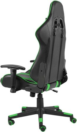Ігрове крісло поворотне зелене ПВХ