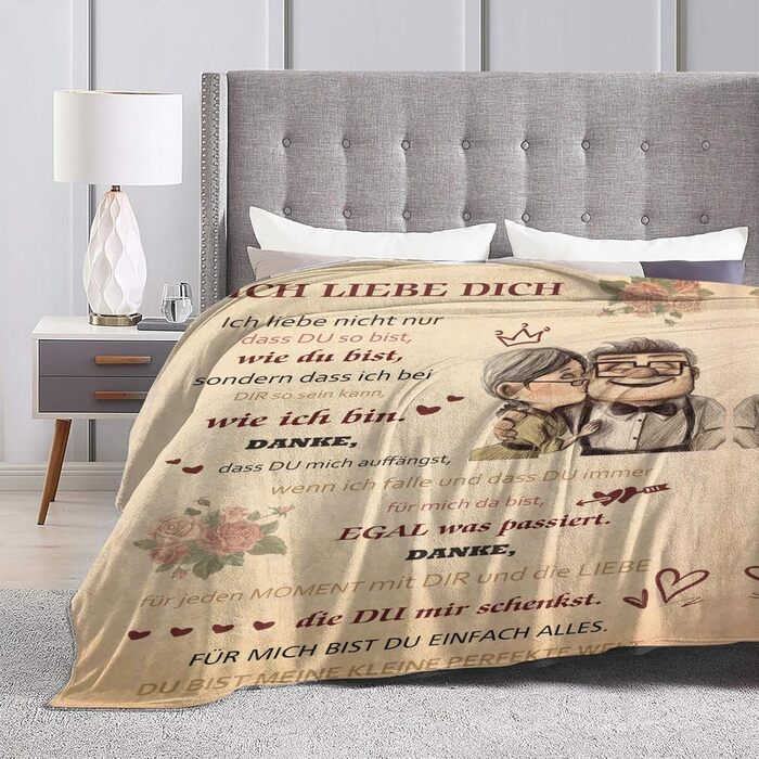 Подарунки &quotЯ тебе кохаю&quot для жінок та чоловіків, Подарунок на річницю кохання для нього та неї, Подарунки на День святого Валентина на річницю весілля, різдвяні подарунки на кохання, М&39яка ковдра 130x150 см, Кохання, 1 130x150 см