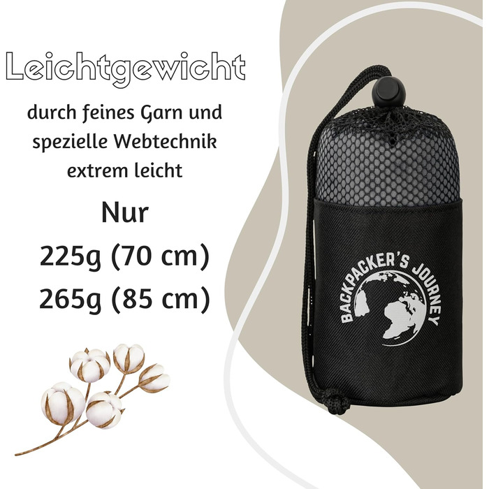 Ультралегкий (лише 225 г) підкладковий спальний мішок Backpacker&39s Journey виготовлений зі 100 бавовни. Гігієнічний спальний мішок без блискавки (без термоізоляції). Сірий. Ширина 85 см.