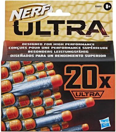 Дротиків містить 20 офіційних дротиків NERF Ultra, сумісних лише з бластерами NERF Ultra 20 dart refill pack single, 20