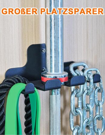 Настінний тримач для штанги Fitarc для олімпійських штанг, вішалка для штанги 33 мм, підвісна стійка для штанги для домашнього тренажерного залу, вільні стійки для штанги, вішалка для штанги з 3 гачками