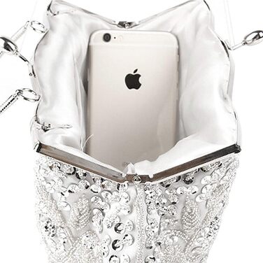 Жіноча клатч-сумочка з перлами ручної роботи, вечірня сумочка для вечірок та весіль (Чорна)