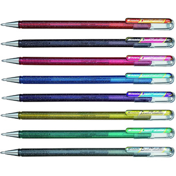 Ручка Pentel HYBRID Dual Metallic Gel Rollerball, (8 шт. )