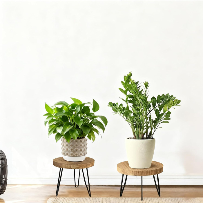 Дерев&39яна підставка для рослин, 25,4 * 17,8 см, кругла підставка для квітів з 3 ніжками, полиця для рослин, стійка для квітів, квітковий табурет, мінімалістична бамбукова підставка для рослин для вітальні, балкону, саду, декору для приміщень/зовнішнього