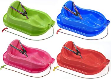 Дитячі санчата з ременем безпеки до 3 років зелені