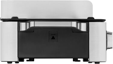 Гриль, електрогриль, 50x28 см, електрогриль Настільний гриль з лобовим склом і піддоном для крапель, сертифікований на відкритому повітрі для барбекю, 2 окремо регульовані поверхні гриля, 2400 Вт, нержавіюча сталь матова