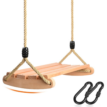 Дерев'яні гойдалки сидіння, гойдалки дерев'яні для дорослих і дітей гойдалки садові з регульованою мотузкою криті і відкриті гойда