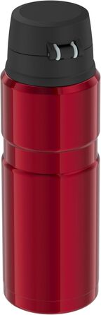 Термос-пляшка THERMOS STAINLESS KING, червона, 0,70 л - Нержавіюча сталь, абсолютно герметична, зберігає напої гарячими протягом 15 годин і холодними протягом 24 годин, можна мити в посудомийній машині, пляшка для чаю, кави та води, без BPA, полірована жу
