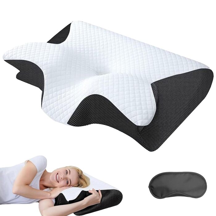 Подушка Curosleep, подушка Dreamsleepz для шиї, ергономічна подушка для шиї Dreamsleepz з контурною підтримкою для сну на боці, спині та животі, для кращого сну (A)