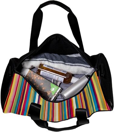 Спортивна сумка, маленька дорожня сумка, сумка для шопінгу та йоги, з вінтажними кольоровими смугами, сумка для фітнесу на відкритому повітрі, ручна поклажа