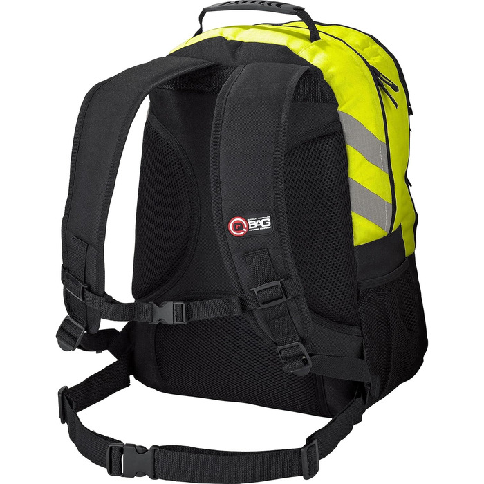 Мотоциклетний рюкзак QBAG Велосипедний рюкзак - Великий простір для зберігання, вентильована задня підкладка, водовідштовхувальний, неоново-жовтий - ідеально підходить для активного відпочинку та безпеки
