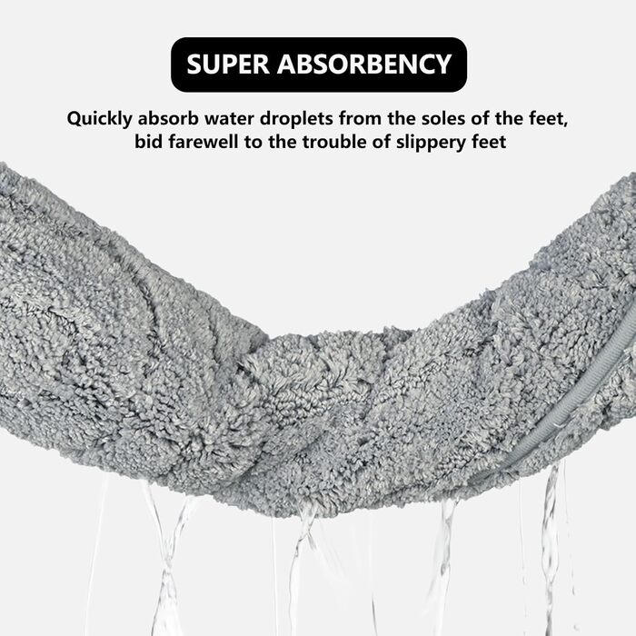 Комплект килимків для ванної кімнати з 3 м&39яких мікрофібрових килимків для ванної, нековзні, що праються, водопоглинаючі, U-подібні для душу, туалету та ванни (сірий) 45x6550x8050x60 см сірий
