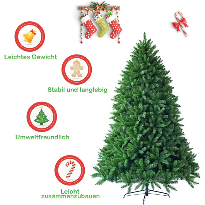 Штучна ялинка 180 см COSTWAY