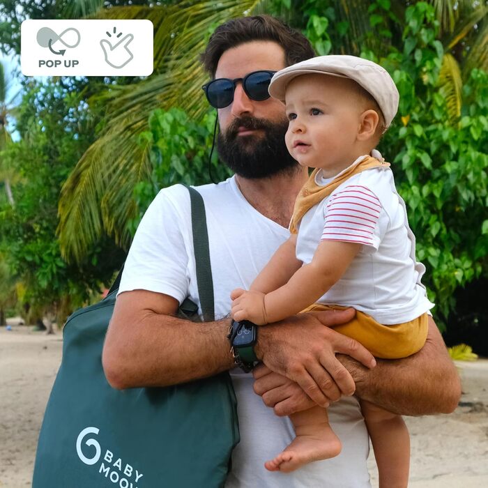 Пляжний навіс Babymoov із захистом від сонця з ультрафіолетом - SPF 50, система розкладання, сонцезахисний засіб, Прованс