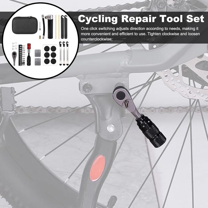 Набір інструментів для ремонту велосипедів Tragbares Bikes Reparaturset багатофункціональний