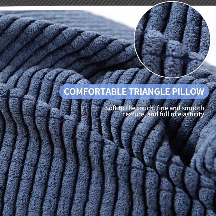 Трикутна подушка Irishom, зручна подушка для читання з кишенею на блискавці, трикутна клиноподібна подушка, невелика подушка для підтримки спини, подушка для офісу, дому, ліжка, дивана, 14,17 * 7,87 * 15,74 дюйма, кава