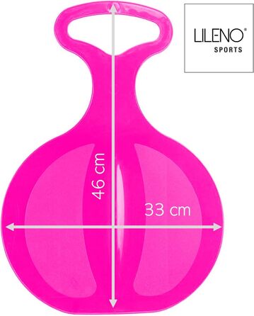 Дитячий килимок для катання на санках LILENO SPORTS (комплект з ) - Пластиковий ковзний диск для всієї родини - Снігові санки для незабутніх зимових днів - Також підходить для дорослих, рожевий