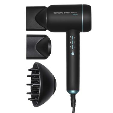 Фен для волосся Cecotec IoniCare 6000 RockStar Essence Bamba, 2200 Вт, цифровий двигун, іонізація, 5 температурних режимів, з дифузором та концентратором, кабель 1,8 м (6000 RockStar Ice)