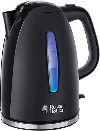 Чайник Russell Hobbs 1,7 л, 2400 Вт, синє світлодіодне підсвічування Textures (функція швидкого закипання, знімний фільтр від наки