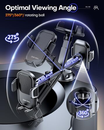 Автомобільний тримач мобільного телефону MP-MALL Супер присоска та суперсталевий гачок Оновлення універсальне для диска приладової