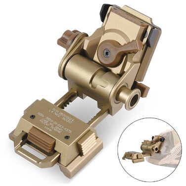 Кріплення для шолома нічного бачення PVS15/18 для L4G24 NVG, металеве кріплення для шолома, регульоване суцільнометалеве алюмінієве кріплення Rhino (золотистого кольору)