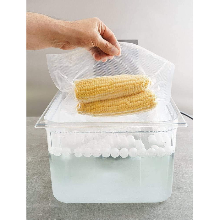 Кулінарні кульки Locisne Sous Vide без BPA 20 мм 250 куль із сітчастим сухим мішком для печей Anova Joule, приготування на водяній бані та контейнера Sous Vide