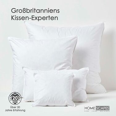 Розкішні накладки на подушку з качиного пера, 50 x 50 см, ідеальний чохол, що забезпечує відскок та захист від пуху, щедро наповнена внутрішня подушка, гіпоалергенні, сертифіковані RDS, можна прати в пральній машині, 2 x 50 x 50 см