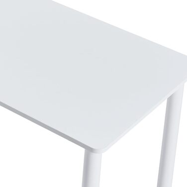 Обідній стіл Tammela, кухонний стіл на 4 особи, 120 x 60 см, прямокутна стільниця, сталеві ніжки, білий