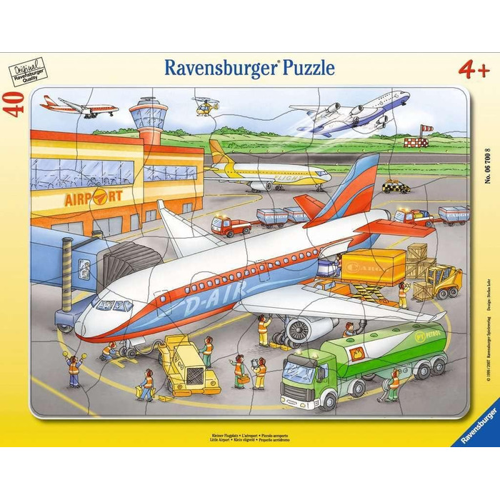 Дитячий пазл Ravensburger - 06700 Small Airfield - Рамковий пазл для дітей від 4 років, 40 елементів