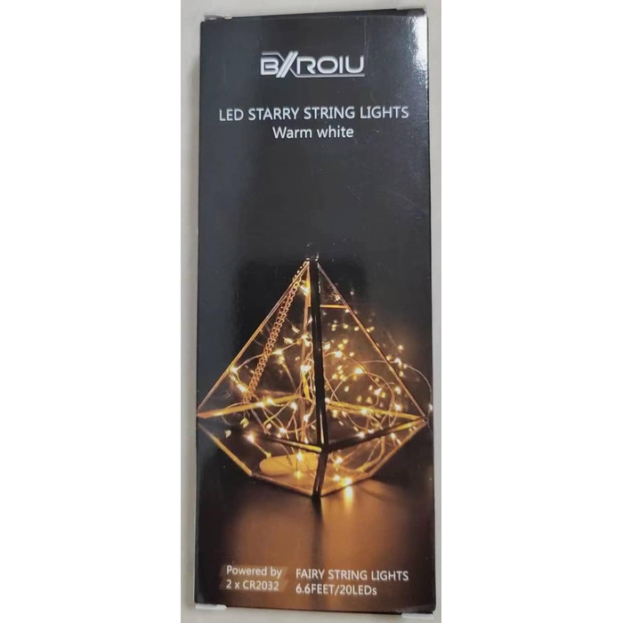 Мікро світлодіодних гірлянд з батарейкою CR2032 на сріблястому дроті довжиною 2 метри для вечірки, саду, Різдва, Хеллоуїна, весілл