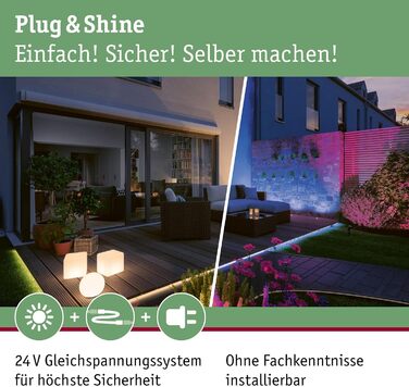 Світильник-сфера Paulmann Plug & Shine Globe IP67 3000K 24V (94178) вуличне освітлення для саду та тераси, стандартний розмір