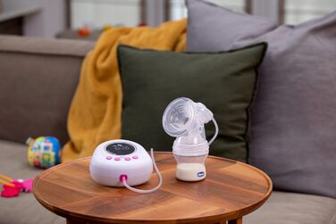 Електричний молоковідсмоктувач Chicco з фазами стимуляції та екстракції, 10 рівнів інтенсивності, зручний і швидкий, ергономічної