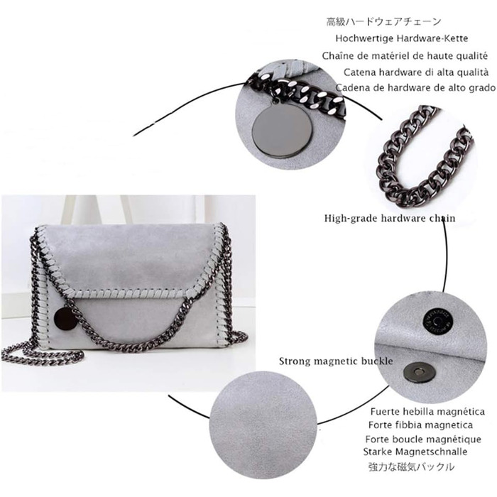 Жіноча сумка-месенджер MZBoutiques з ланцюжком, повсякденна, зі штучної шкіри (Золота)