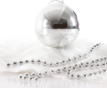 Різдвяні кульки для ялинки 102 шт срібні Deuba