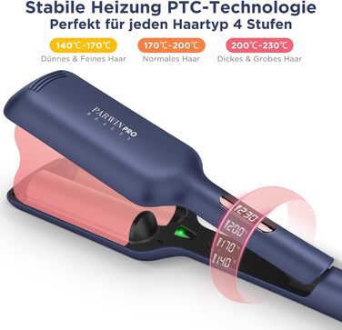 Стовбури русалки для волосся, плойка для великих локонів 32 мм, бігуді PARWIN PRO BEAUTY -Hair Curler, стайлер для завивки волосся