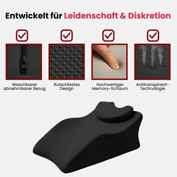 Подушка Liborah, покращена багатофункціональна подушка для 27 з пандусом, кілька положень забезпечують підтримку та розслаблення спини (сіра)