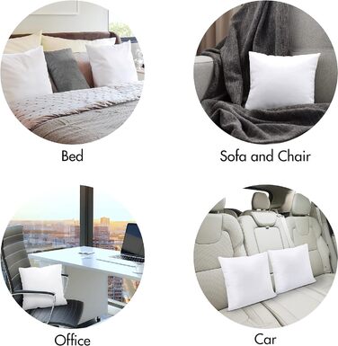 Комплект постільної білизни Utopia з 2 наповнювачів подушок 40 х 40 см, Внутрішня подушка Наповнювач Подушка Диванна подушка (біла