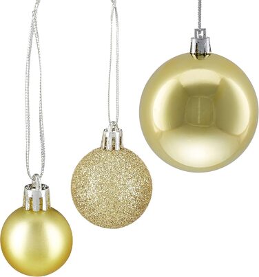 Різдвяні кульки набір із 100 шт золоті Relaxdays