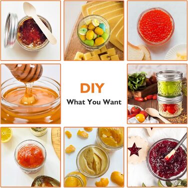 Міні-банки для консервування Tarana, банки для зберігання, прозорі скляні банки для консервування об&39ємом 4 унції з кришками, маленькі скляні банки об&39ємом 120 мл, що підходять для зберігання продуктів, варення, спецій, свічок, меду (12 шт. ) Срібляст