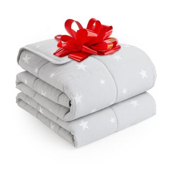 Обтяжена ковдра 3 кг Зіркова, щільна ковдра 100 x 150 см 3 кг (6,6 фунта) Сріблясто-сіра - підходить лише для дітей віком від 3 років 100 x 150 см 3 кг Сріблясто-сіра