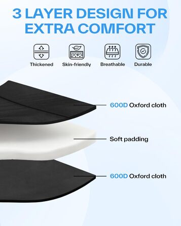 Складане кемпінгове крісло Sportneer Складане кемпінгове крісло до 160 кг, 3 регульовані кути нахилу, кемпінгове крісло/рибальське крісло зі спинкою, підголівником та сумкою для перенесення, складне кемпінгове крісло/вуличне крісло, , чорний