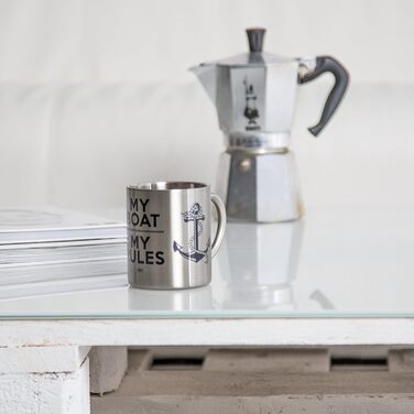 Чашка MUGSY з нержавіючої сталі, дизайн човна та якоря, 300 мл, морська чашка, моряк та човен