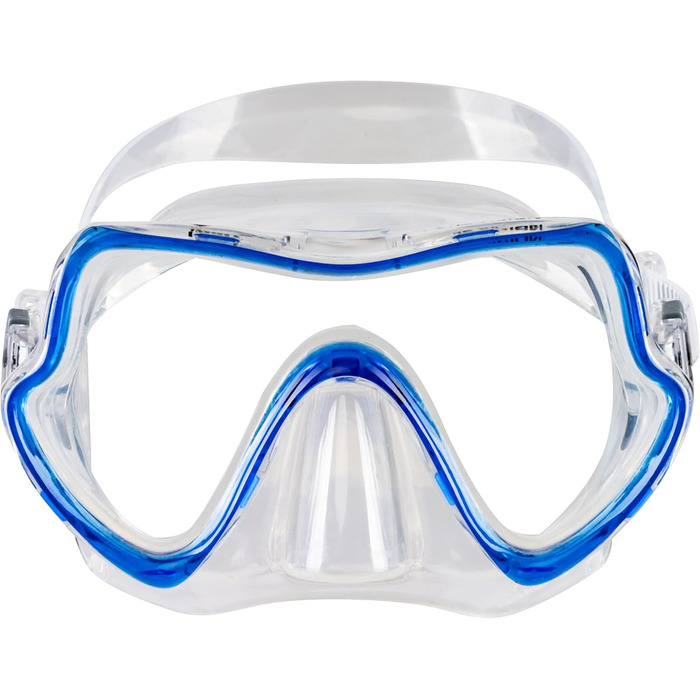 Набір для сноркелінгу для дорослих, ергономічна силіконова маска, напівсуха трубка Breezer з клапаном, синя