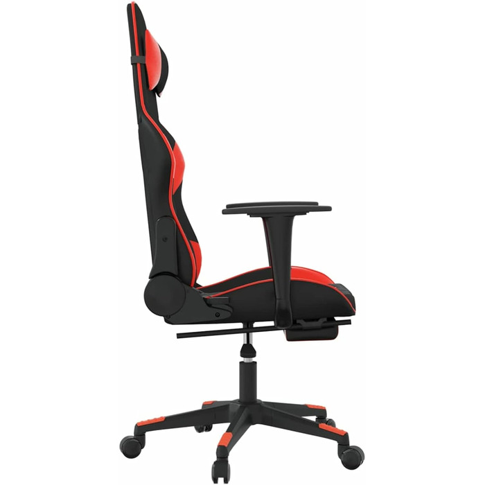 Ігрове крісло з масажною підставкою для ніг, чорно-червона штучна шкіра, офісне крісло, крісло-реклайнер, стільце для столу, офісне крісло для вітальні, офіс, модель 345523