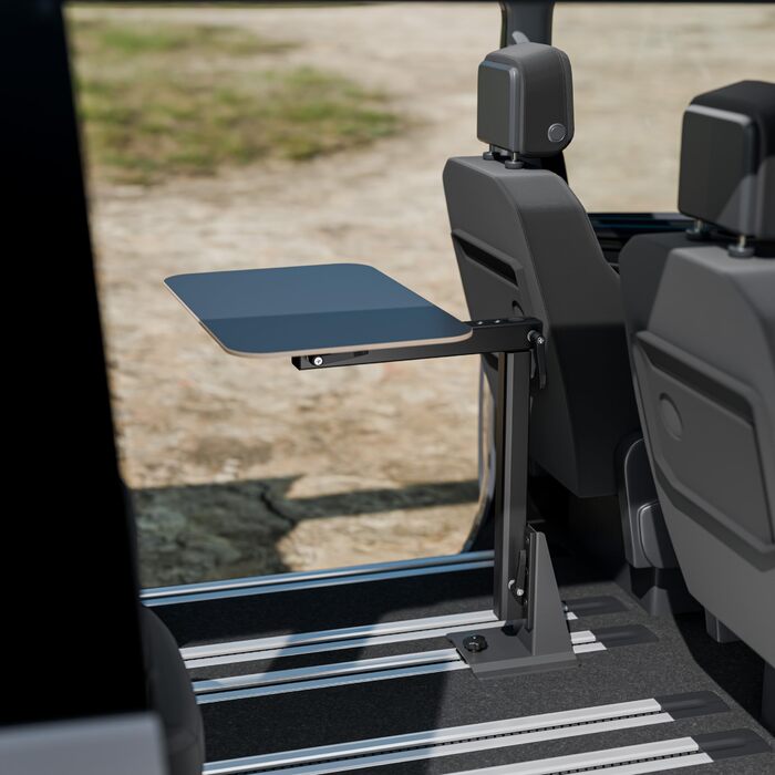 Стіл для підлогової рейки або опорної плити - складаний, розкладний та поворотний - для офісу та кемпінгу у фургоні - консольний столик (Mercedes V-Class/Vito)