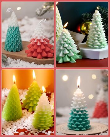 Набір із 3 форм для різдвяних ароматичних свічок своїми руками Zounin