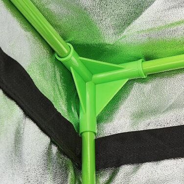 Розплідник для рослин Relaxdays Growzelt, 120x60x60 см, з відбиваючою внутрішньою плівкою, світлонепроникний, для вирощування в приміщенні, чорний/зелений