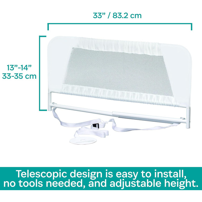 Сітчасте бортико для ліжечка KidCo, білий колір, KidCo