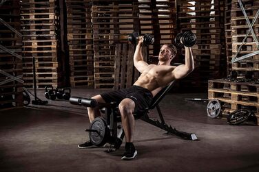 Регульована силова лава Tunturi UB60 / Тренувальна лава / Похила лава / Універсальна лава з опорою для ніг