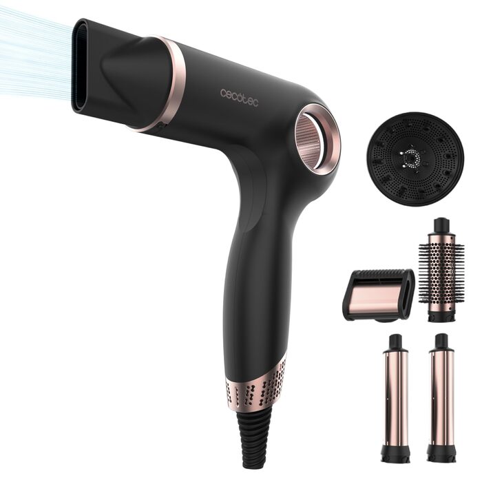 Фен-стайлер Cecotec DryGlam Waves 6in1 Sensor, 1400 Вт, чорний